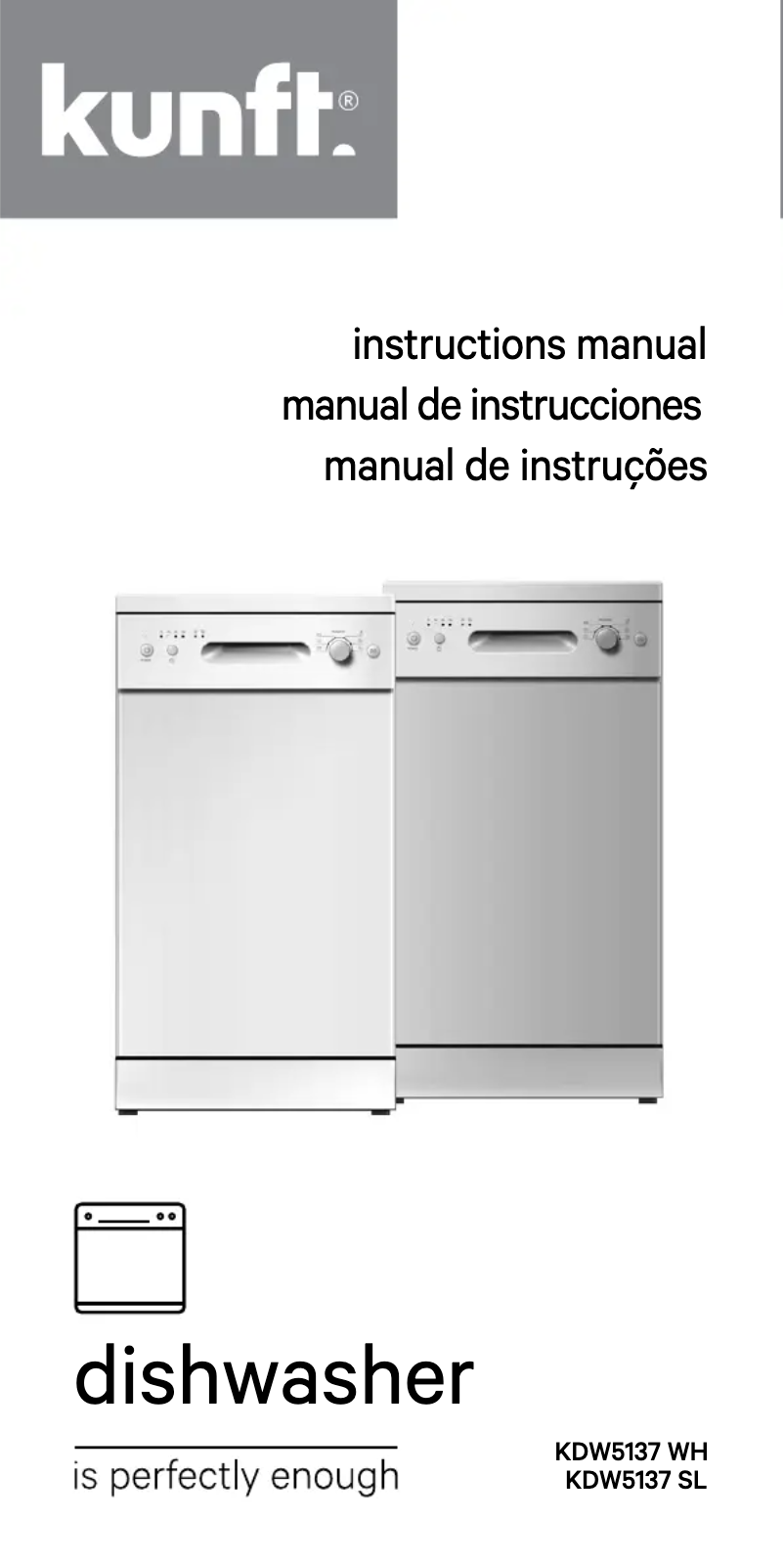 Page 1 de la notice Manuel utilisateur Kunft KDW5137