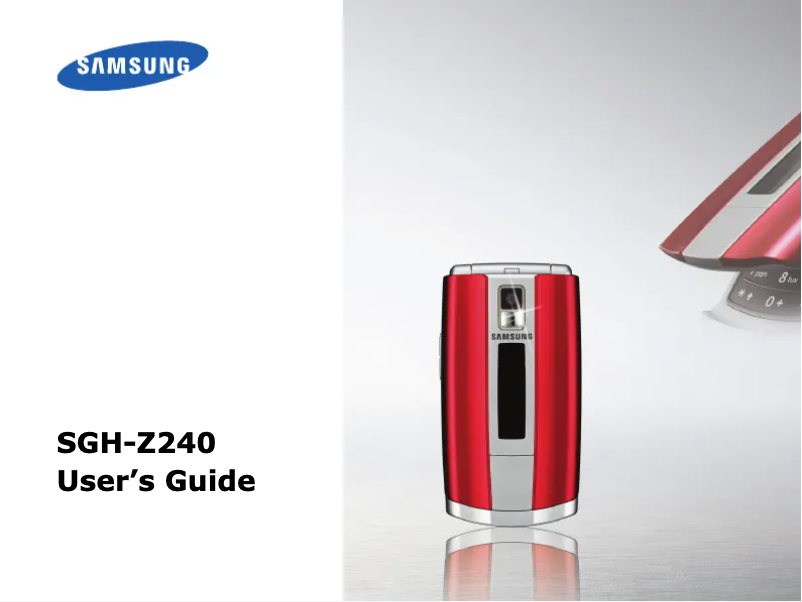 Page n°1 - Manuel utilisateur Samsung SGH-Z240E