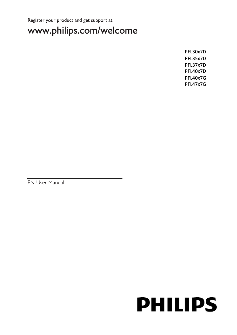 Page 1 de la notice Manuel utilisateur Philips 47PFL3007D