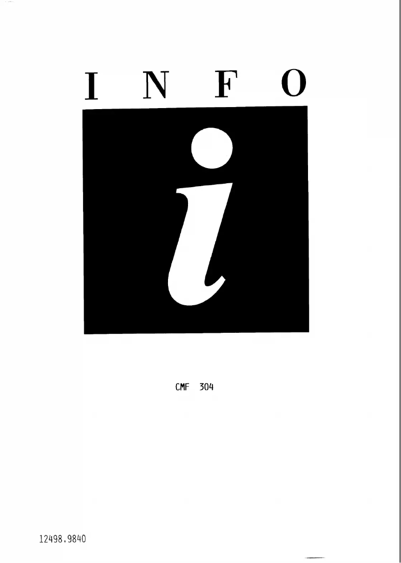 Page 1 de la notice Manuel utilisateur Marynen CMF 304