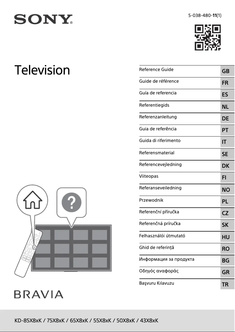 Page n°1 - Manuel utilisateur Sony KD-55X85K