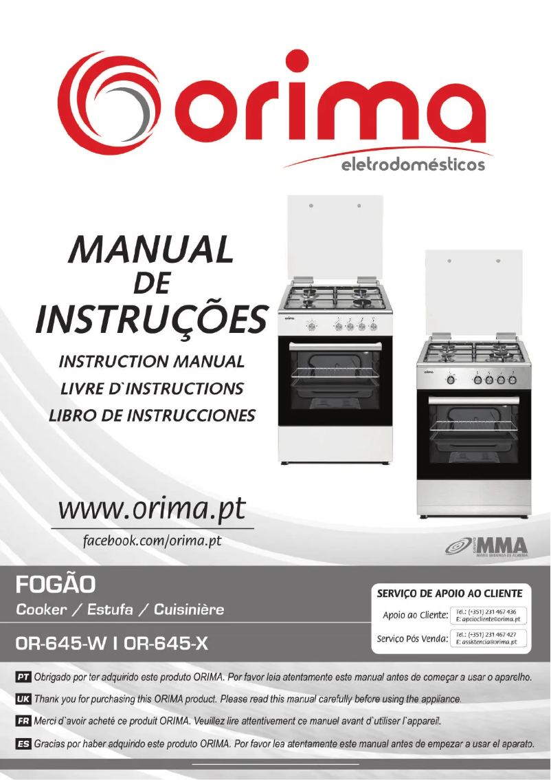 Page 1 de la notice Manuel utilisateur Orima OR-645-W