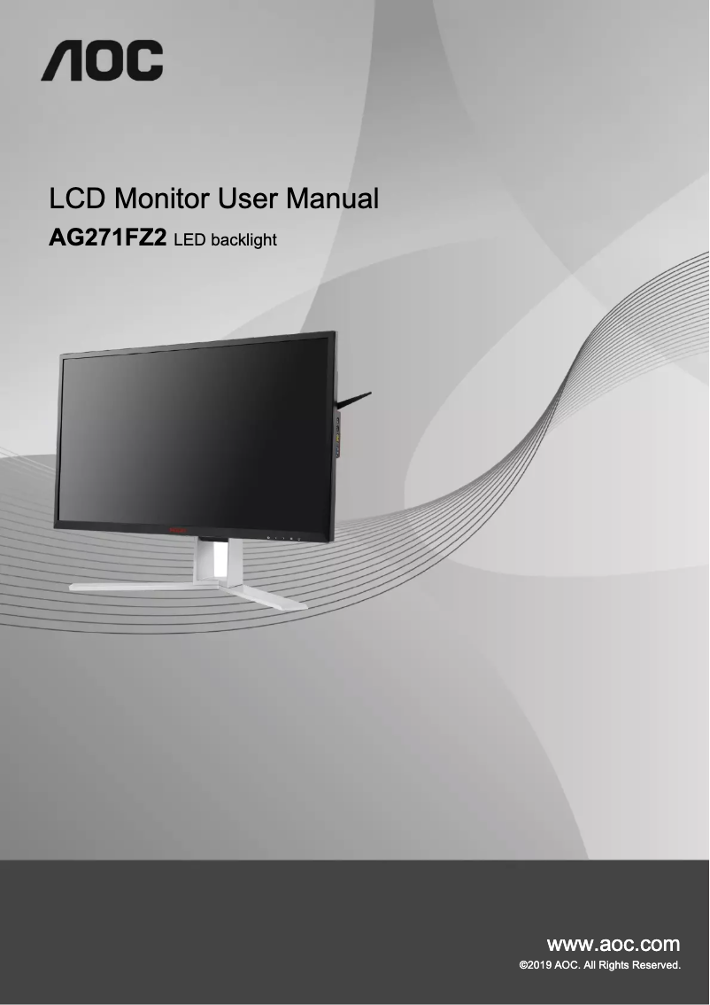Page n°1 - Manuel utilisateur AOC AG271FZ2