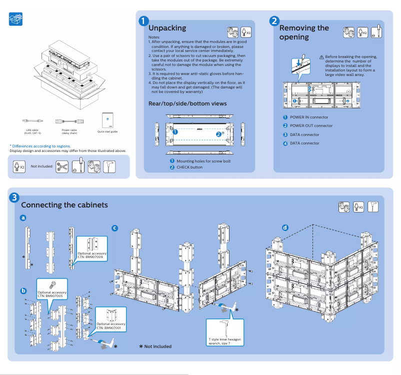 Page 1 de la notice Guide de démarrage rapide Philips 31BDL7319L