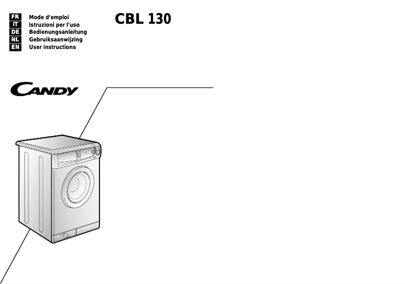 Page 1 de la notice Manuel utilisateur Candy LBCBL130P DE