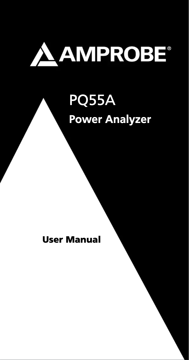 Page n°1 - Manuel utilisateur Amprobe PQ55A