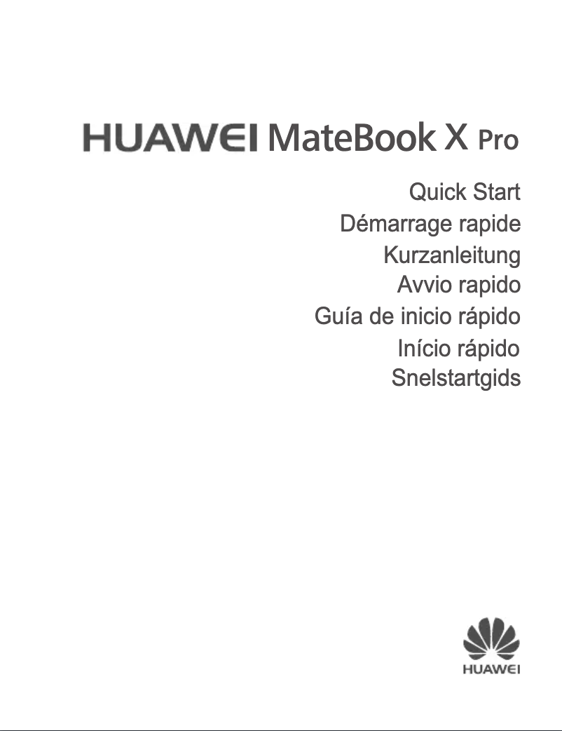 Page 1 de la notice Manuel utilisateur Huawei MateBook X Pro