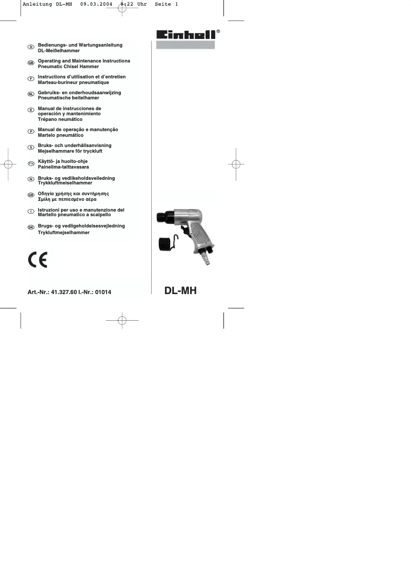 Page n°1 - Manuel utilisateur Einhell DL-MH