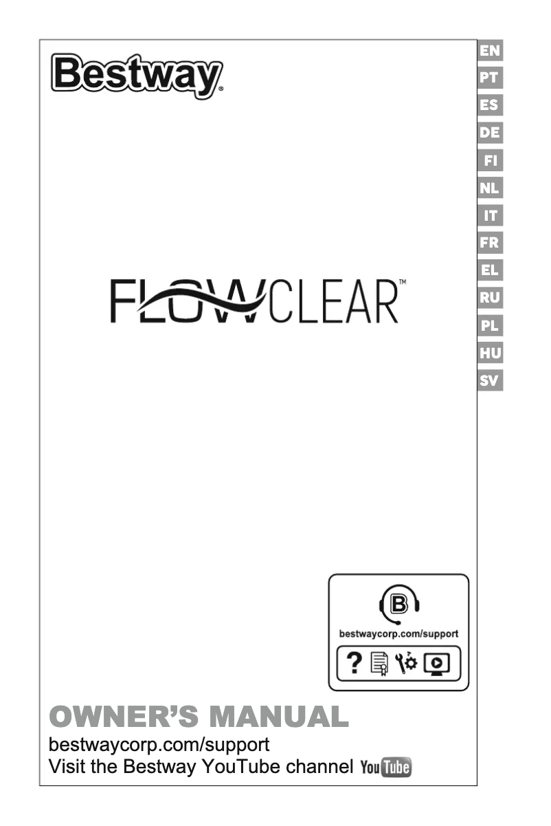 Image de la première page du manuel de l'appareil Flowclear 58386