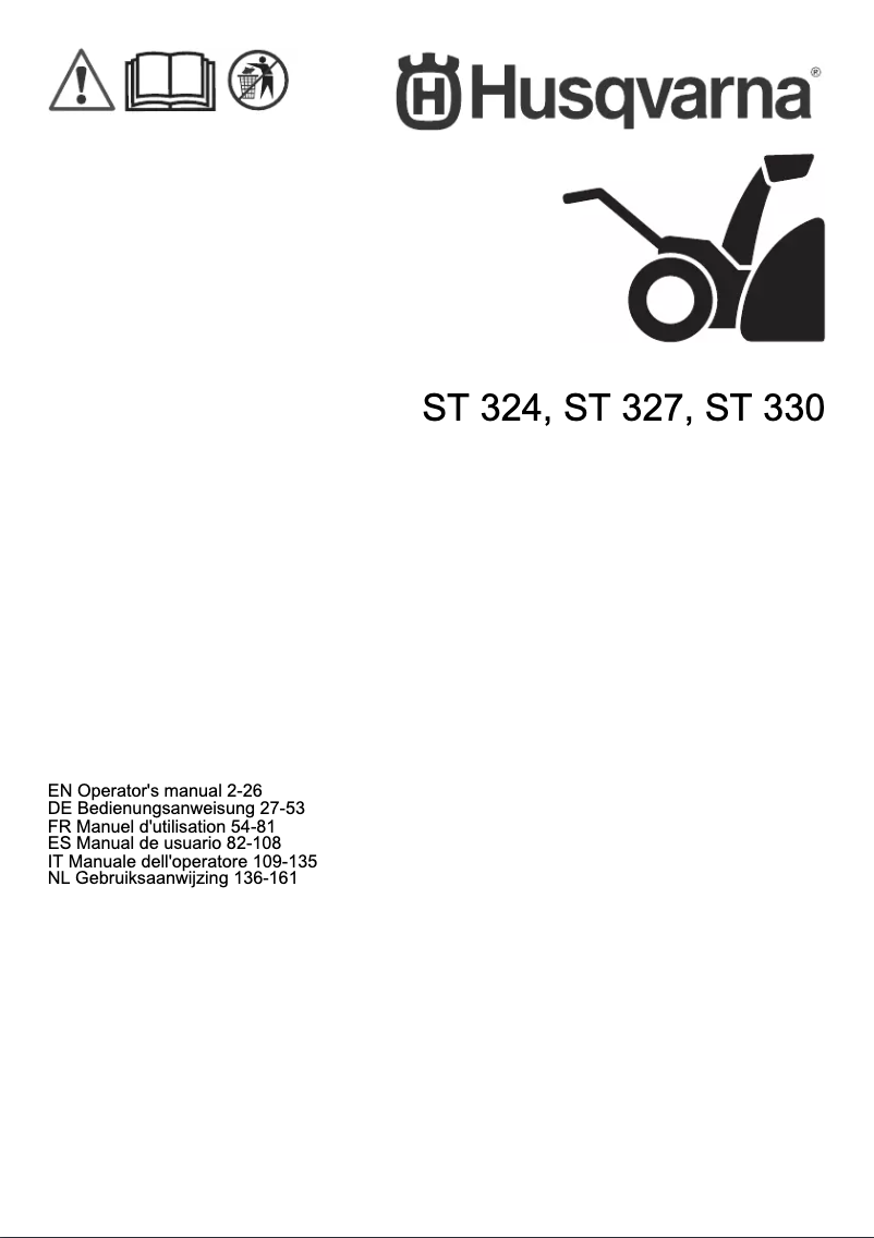Image de la première page du manuel de l'appareil ST 327