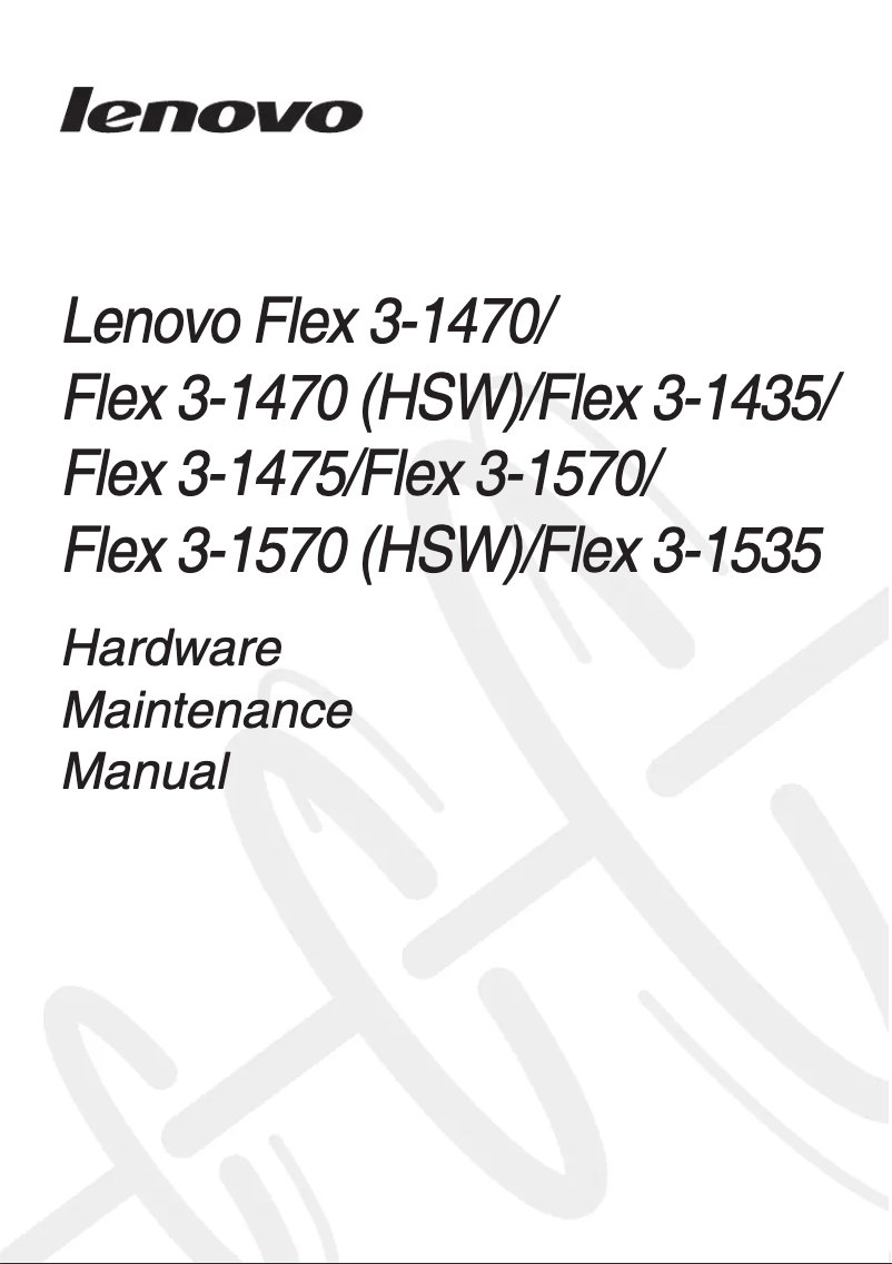 Page 1 de la notice Manuel utilisateur Lenovo Flex 3