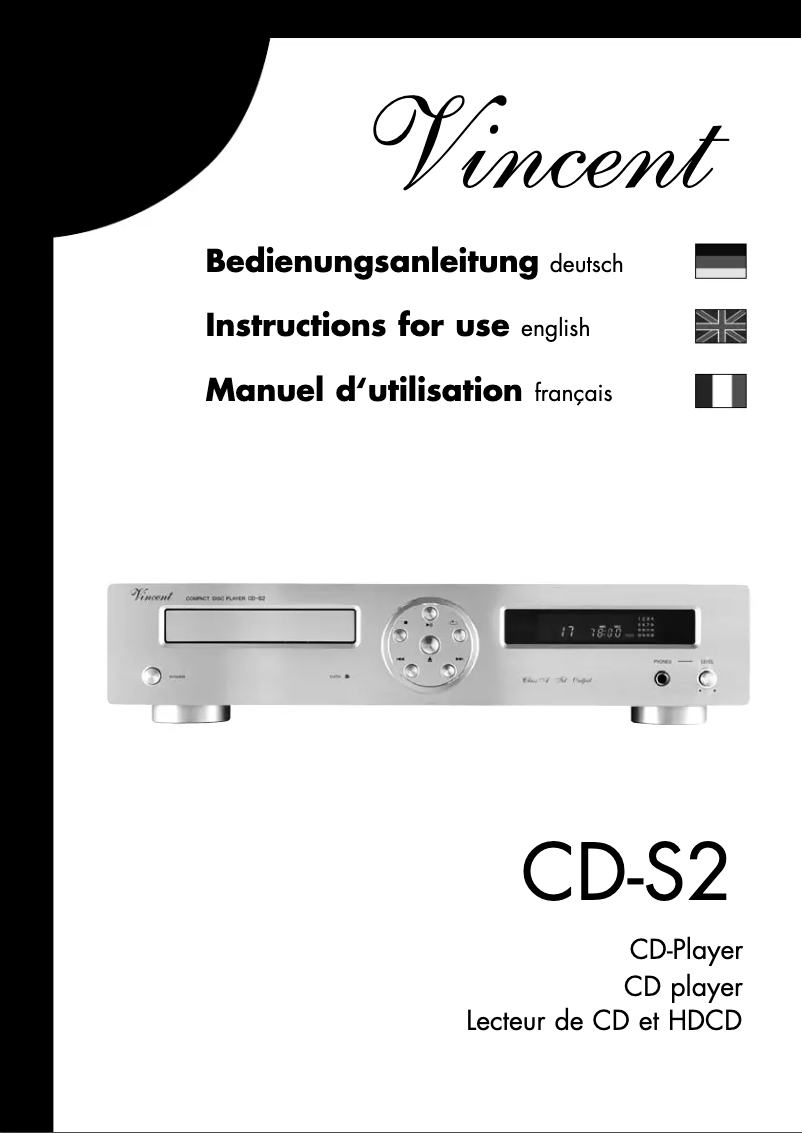 Image de la première page du manuel de l'appareil CD-S2