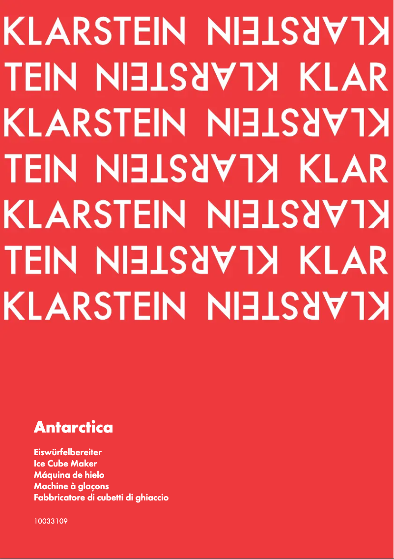 Page 1 de la notice Manuel utilisateur Klarstein Antartica 10033109