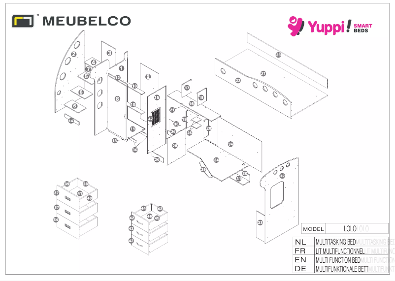 Page n°1 - Manuel utilisateur Meubelco Lolo