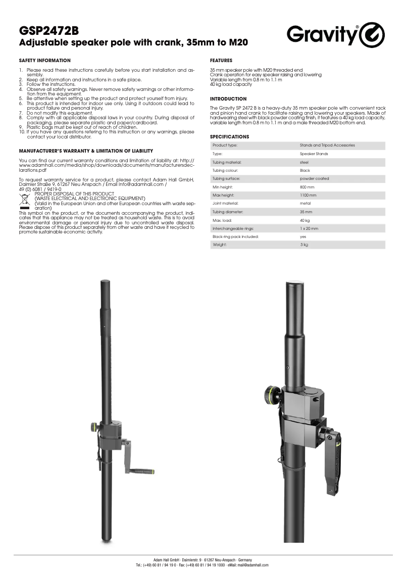 Image de la première page du manuel de l'appareil SP 2472 B