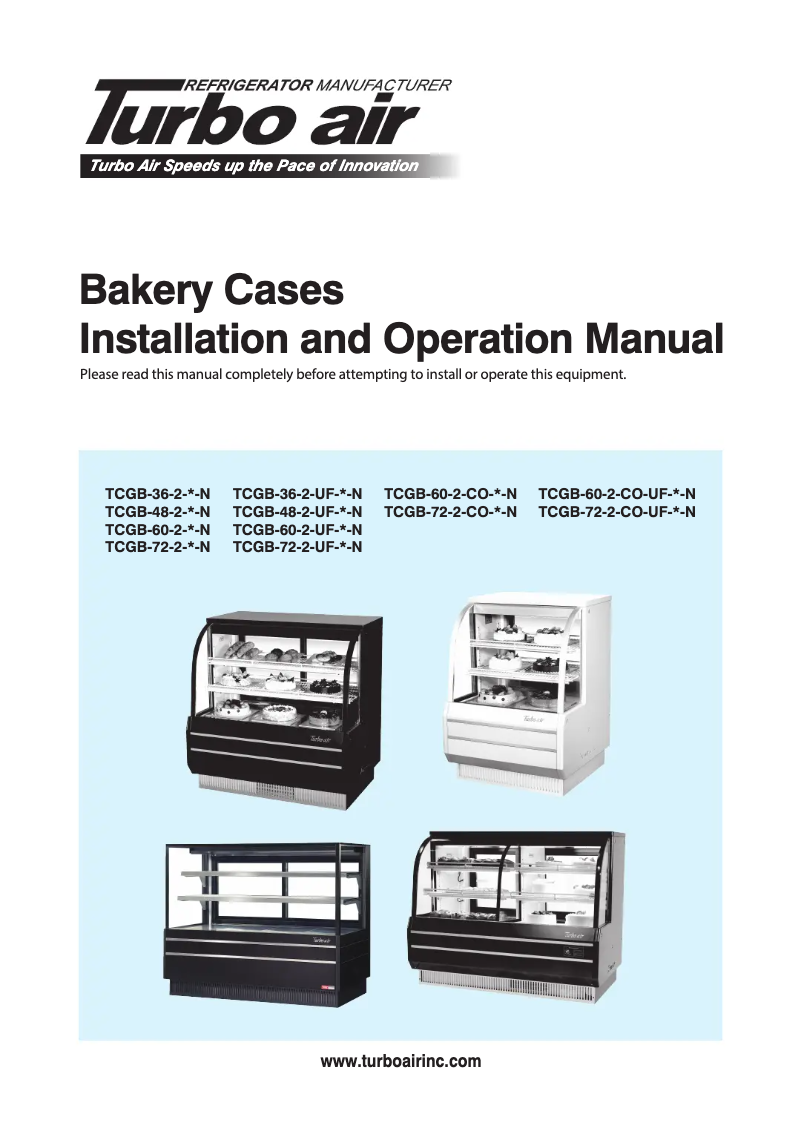 Imagen de la primera página del manual del dispositivo TCGB-48-R-N