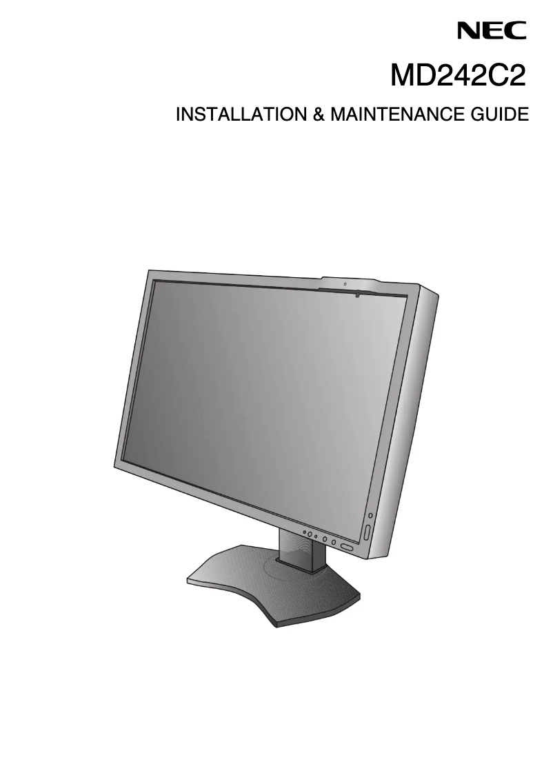 Imagen de la primera página del manual del dispositivo MultiSync MD242C2