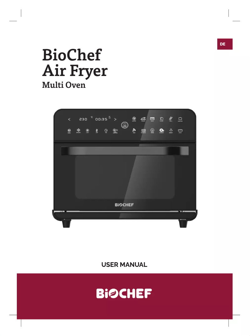 Page 1 de la notice Manuel utilisateur BioChef Air Fryer