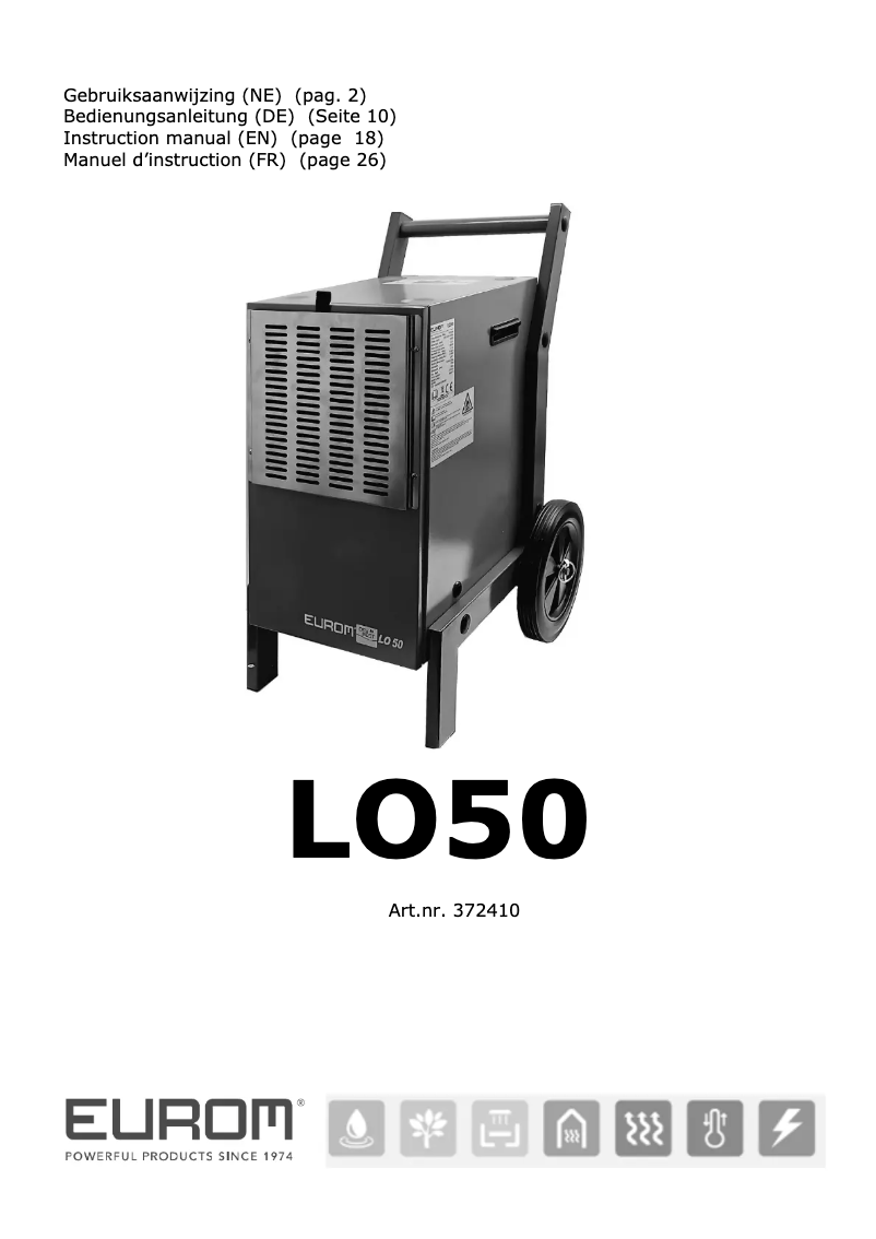 Page n°1 - Manuel utilisateur Eurom LO50