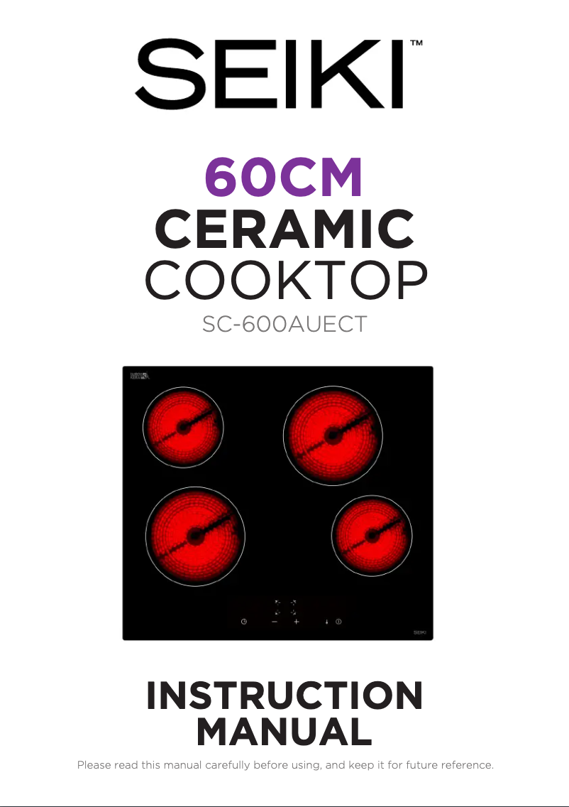 Page 1 de la notice Manuel utilisateur Seiki SC-600AUECT
