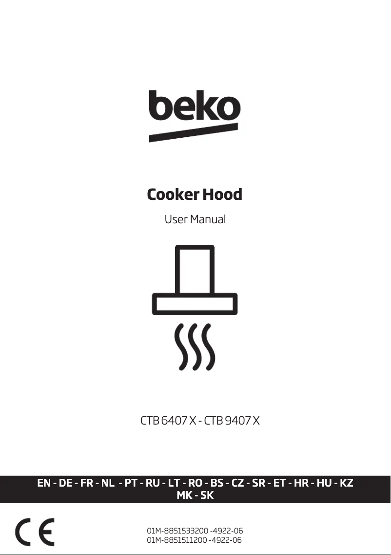 Page n°1 - Manuel utilisateur Beko CTB 9407 X
