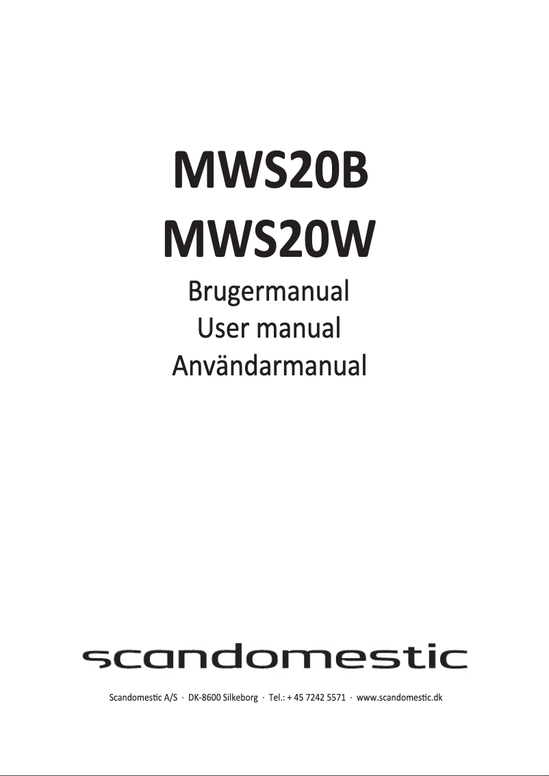 Image de la première page du manuel de l'appareil MWS20B