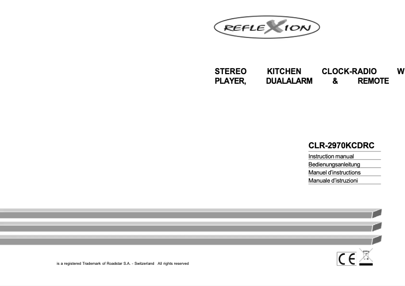 Page n°1 - Manuel utilisateur Reflexion CLR-2970KCD