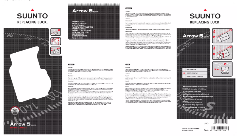 Página 1 del manual Manual de usuario Suunto Arrow 5