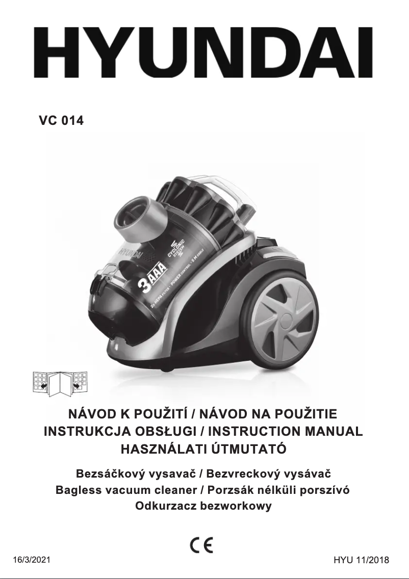 Page 1 de la notice Manuel utilisateur Hyundai VC 014