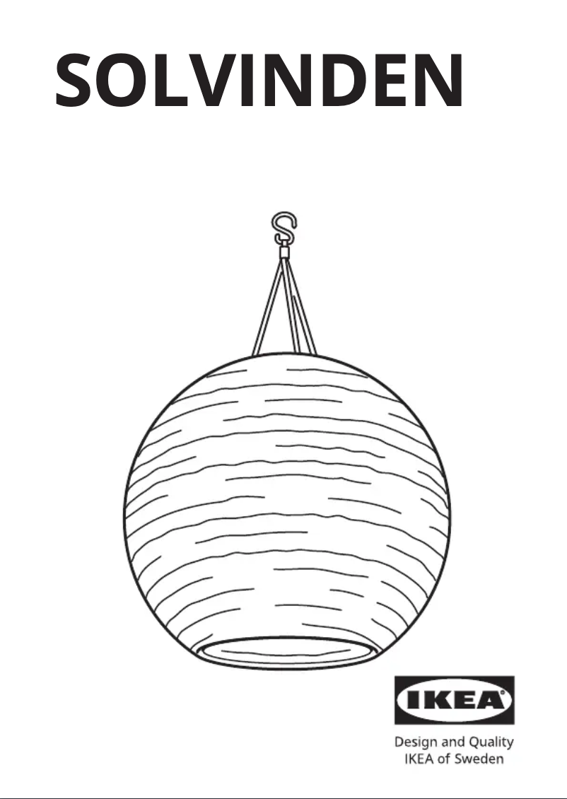 Página 1 del manual Manual de usuario Ikea SOLVINDEN 305.139.80