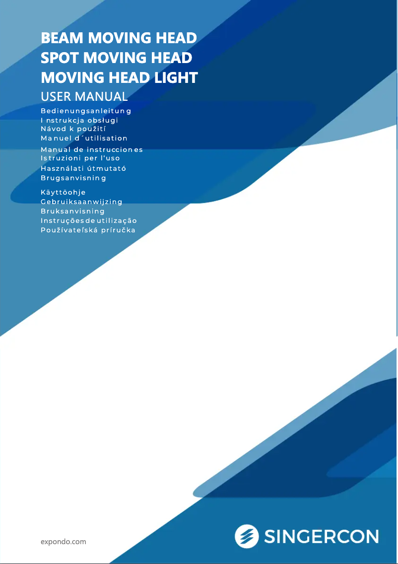 Page n°1 - Manuel utilisateur Singercon CON.LED-106