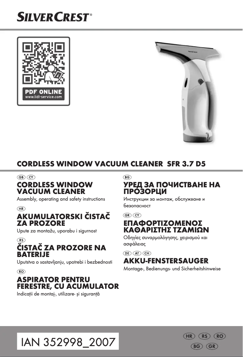 Page n°1 - Manuel utilisateur SilverCrest SFR 3.7 D5