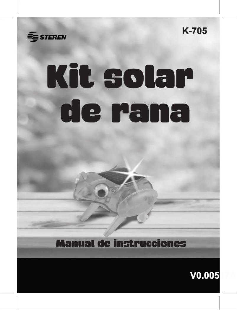 Image de la première page du manuel de l'appareil K-705-RANA