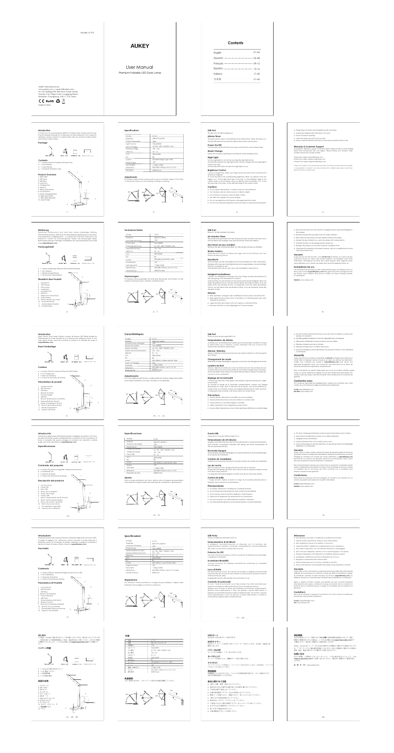 Página 1 del manual Manual de usuario Aukey LT-T10