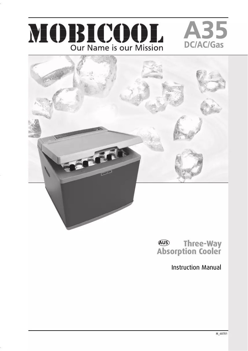 Page 1 de la notice Manuel utilisateur Mobicool A35