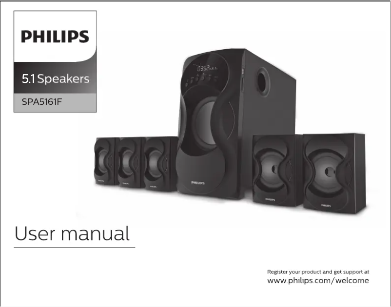 Page n°1 - Manuel utilisateur Philips SPA5161F