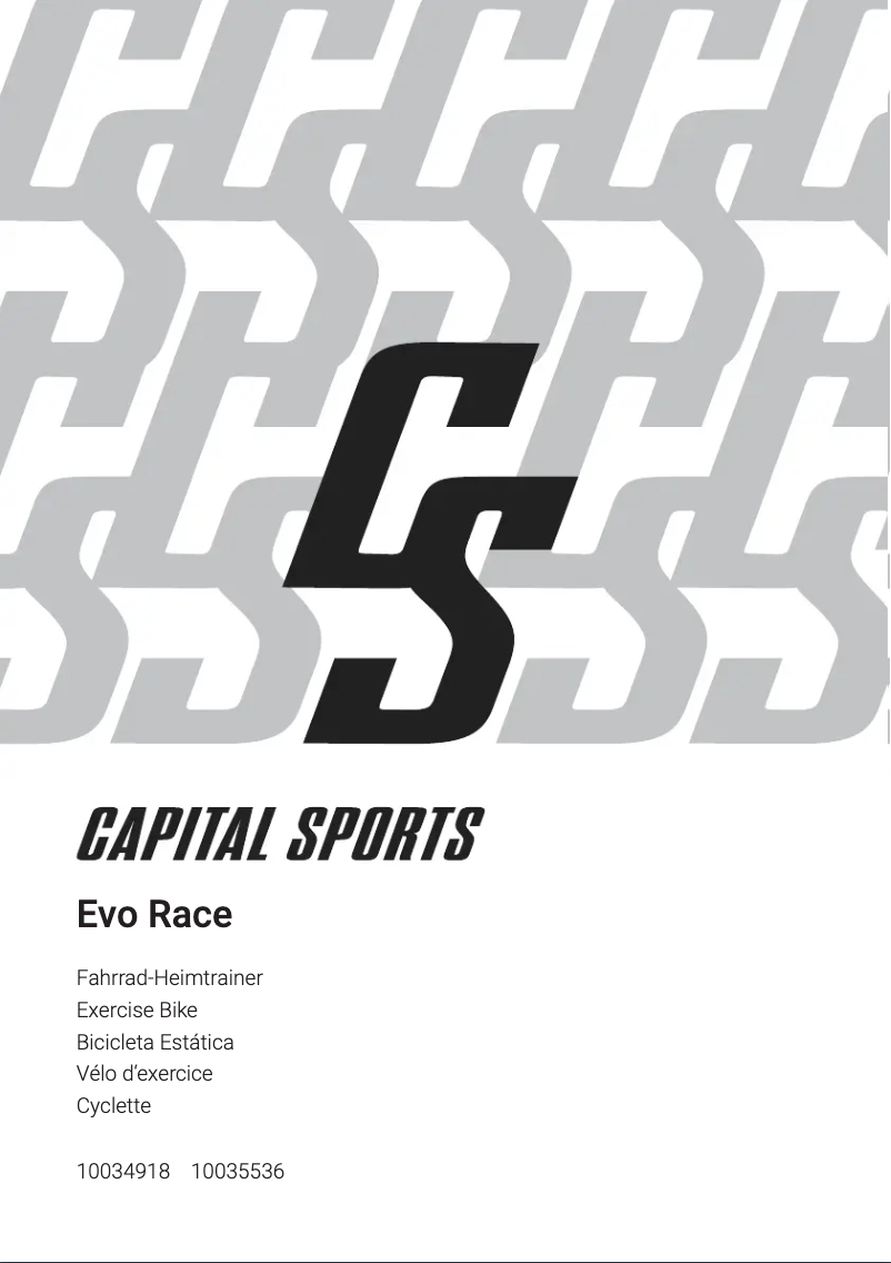 Page n°1 - Manuel utilisateur Capital Sports Evo Race
