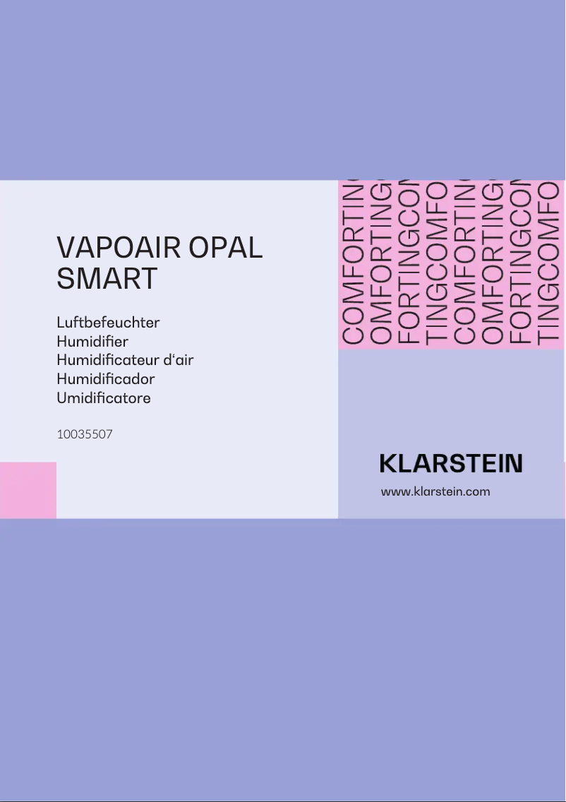 Image de la première page du manuel de l'appareil VapoAir Opal Smart