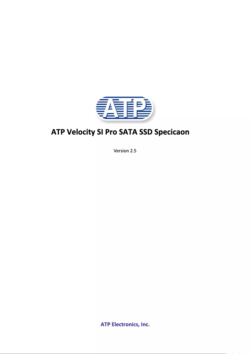 Image de la première page du manuel de l'appareil Velocity SI Pro