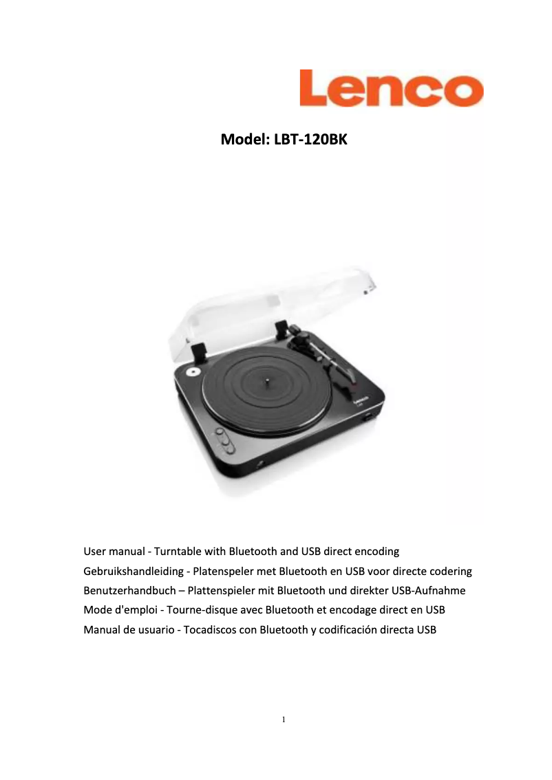 Image de la première page du manuel de l'appareil LBT-120