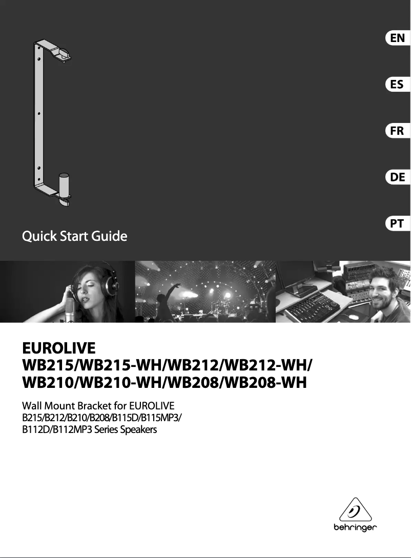 Page 1 de la notice Manuel utilisateur Behringer Eurolive WB212