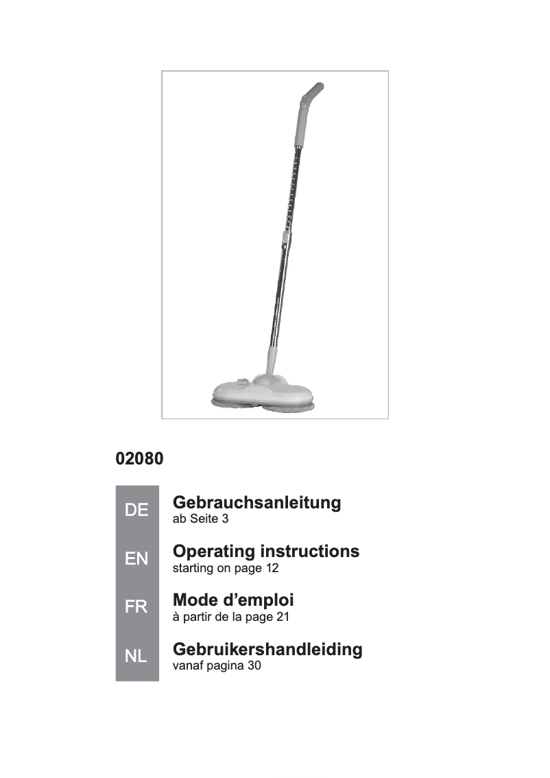 Página 1 del manual Manual de usuario Cleanmaxx 02080