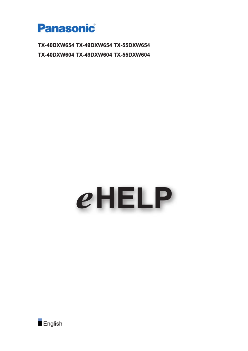 Image de la première page du manuel de l'appareil TX-40DXW654