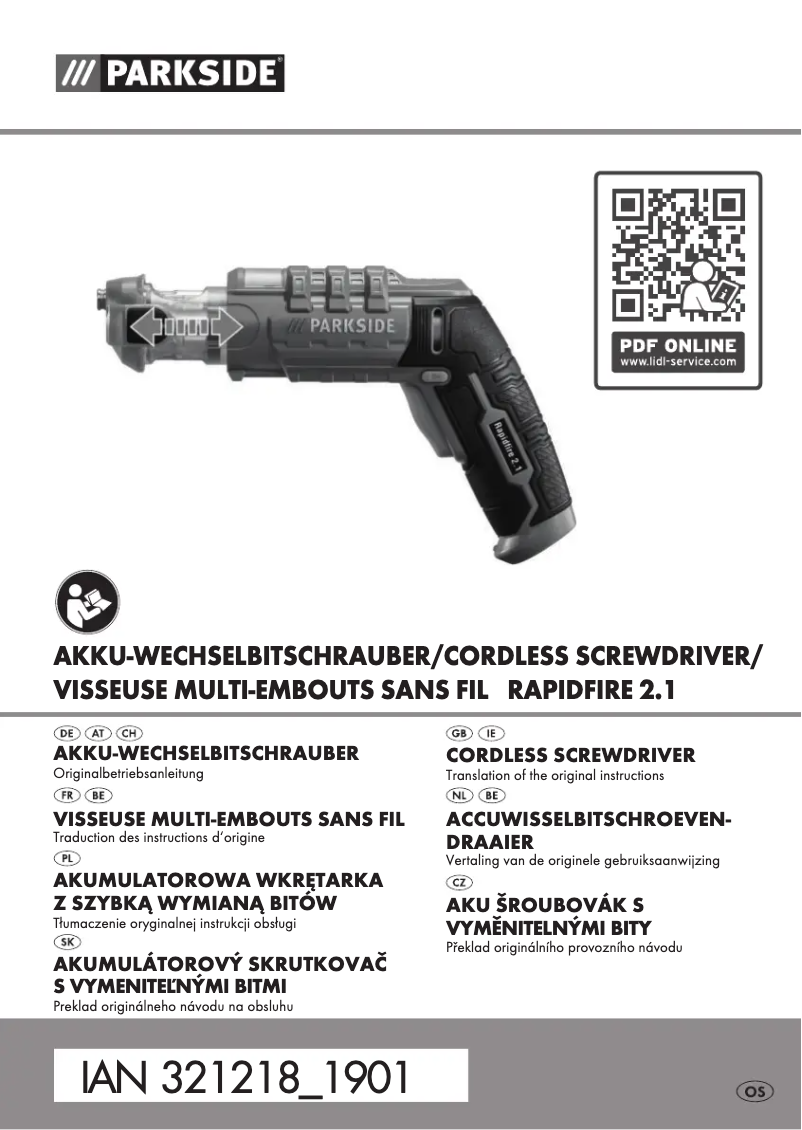 Page n°1 - Manuel utilisateur Parkside Rapidfire 2.1