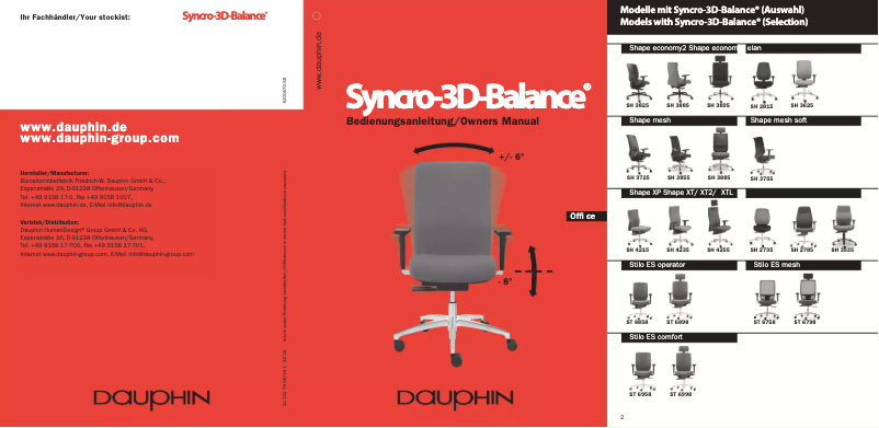 Page n°1 - Manuel utilisateur Dauphin Shape SH 4215