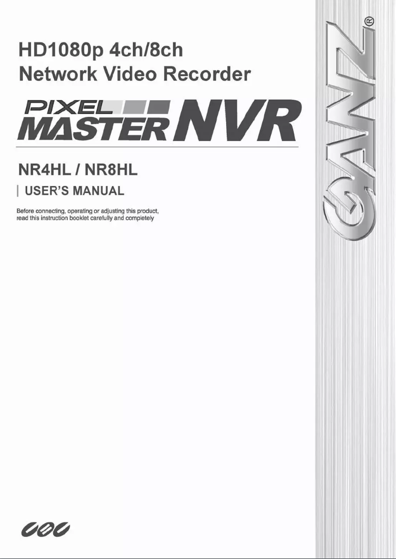 Page 1 de la notice Manuel utilisateur Ganz PixelMaster NR4HL