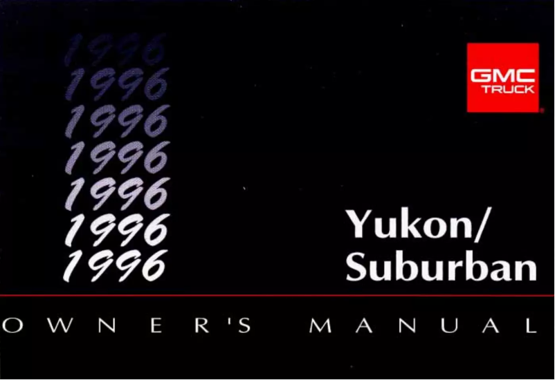Page 1 de la notice Manuel utilisateur GMC Yukon (1996)