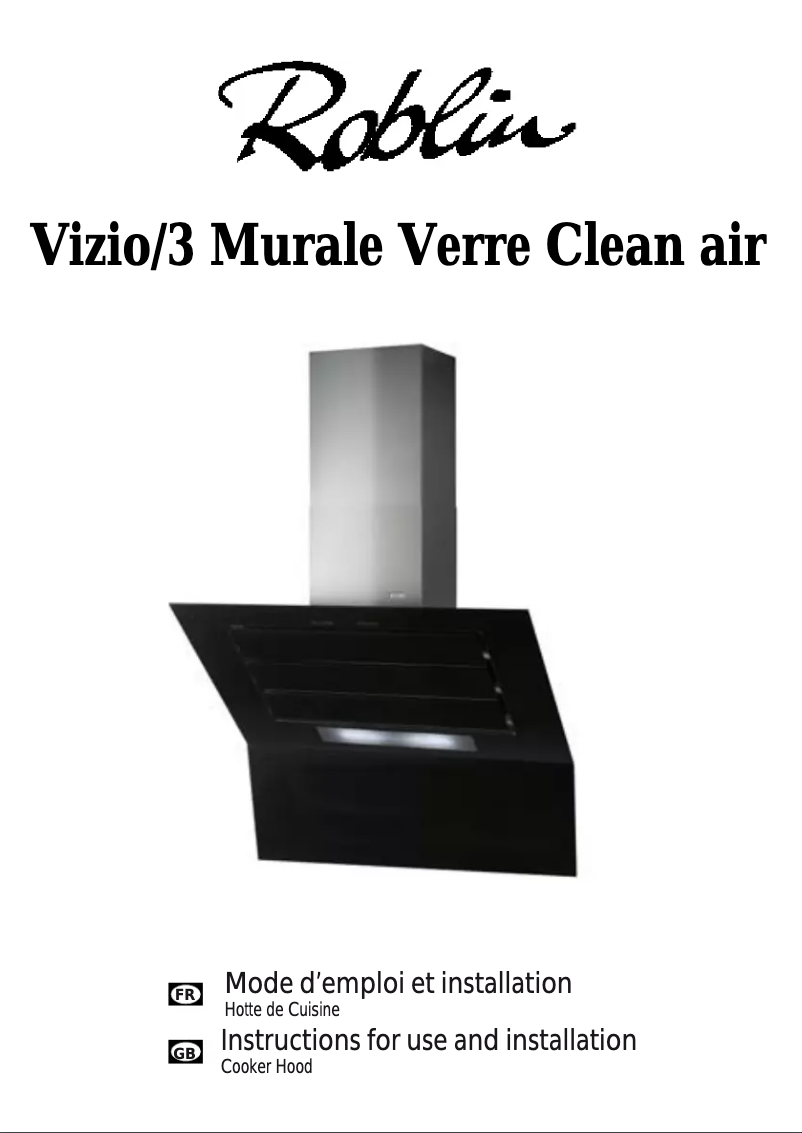 Página 1 del manual Manual de usuario Roblin Verre 1100 CLEAN-R Vizio