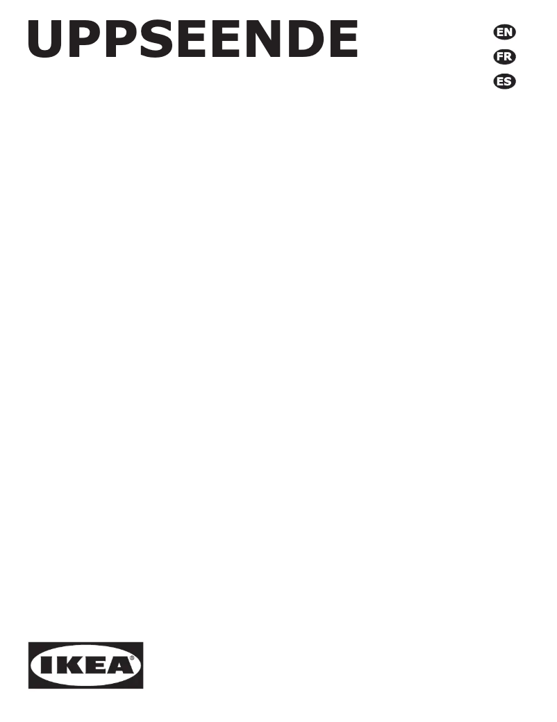 Page 1 de la notice Manuel utilisateur Ikea UPPSEENDE 204.621.65