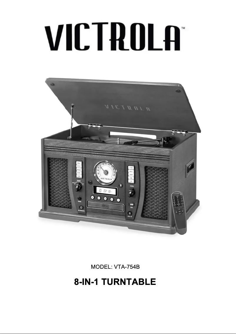 Page n°1 - Manuel utilisateur Victrola Aviator VTA-754B